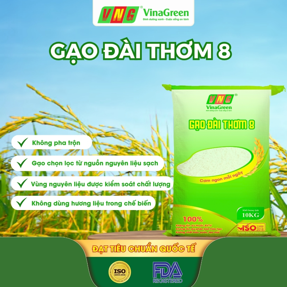 Gạo Đài Thơm 8 VinaGreen