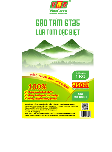 1kg Tấm ST25 Lúa Tôm VinaGreen