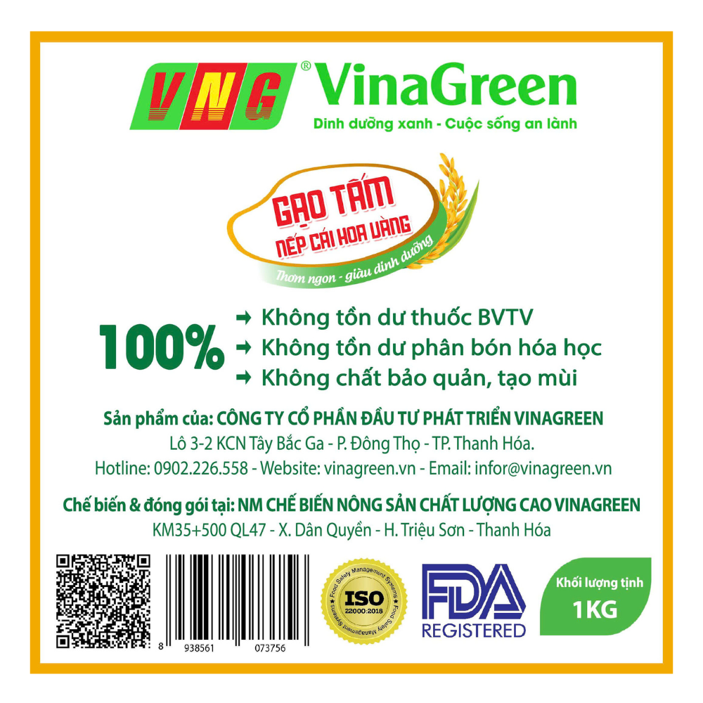 Gạo Tấm Nếp Cái Hoa Vàng